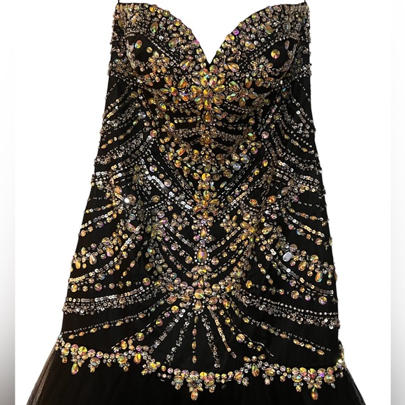 Tony Bowls 114746 Paris Mermaid Dress | Black Size 10 - Picture 2 of 8